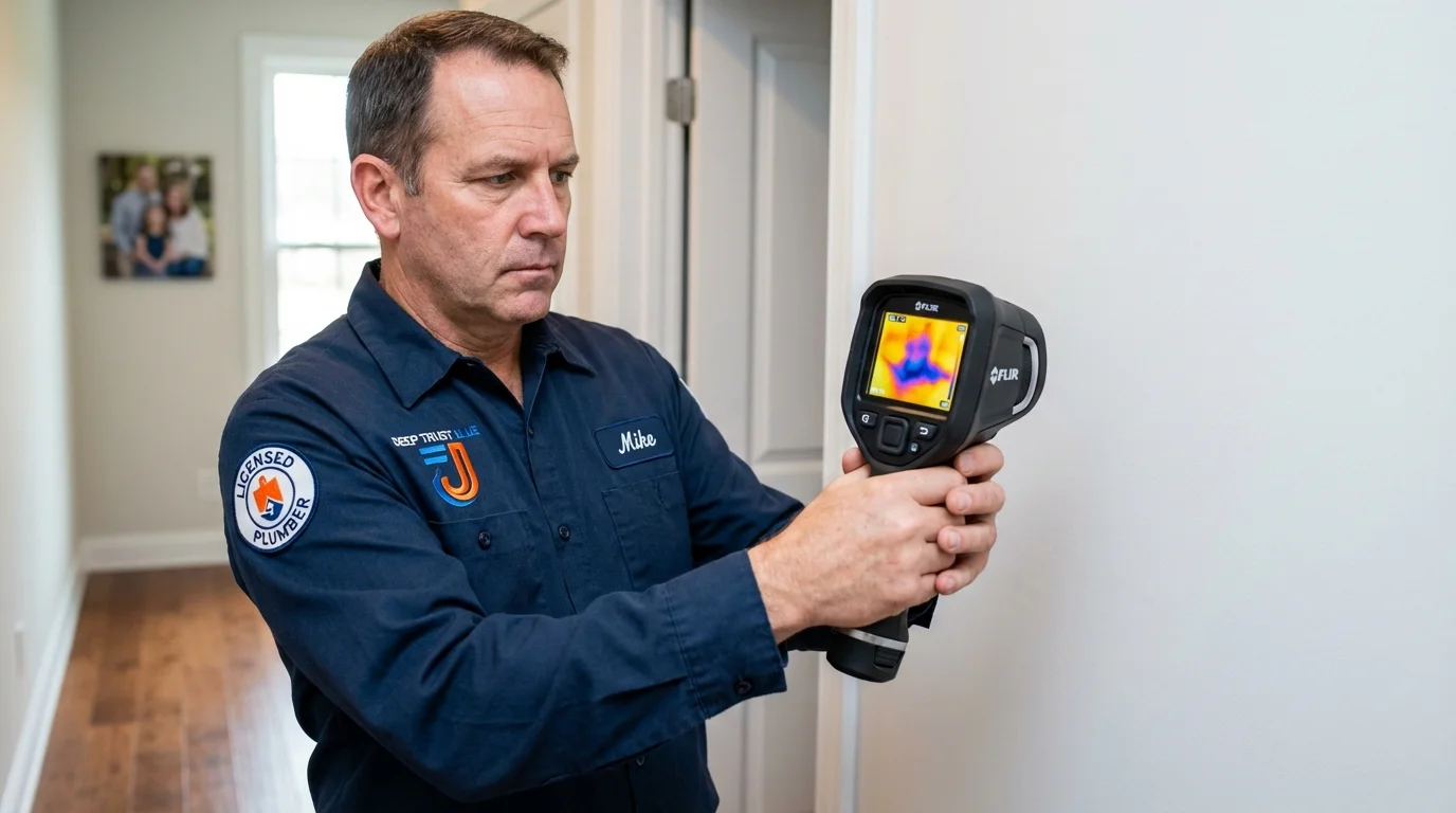 Thermal imaging leak detection by Johns Plumbing LLC in Benjamin
